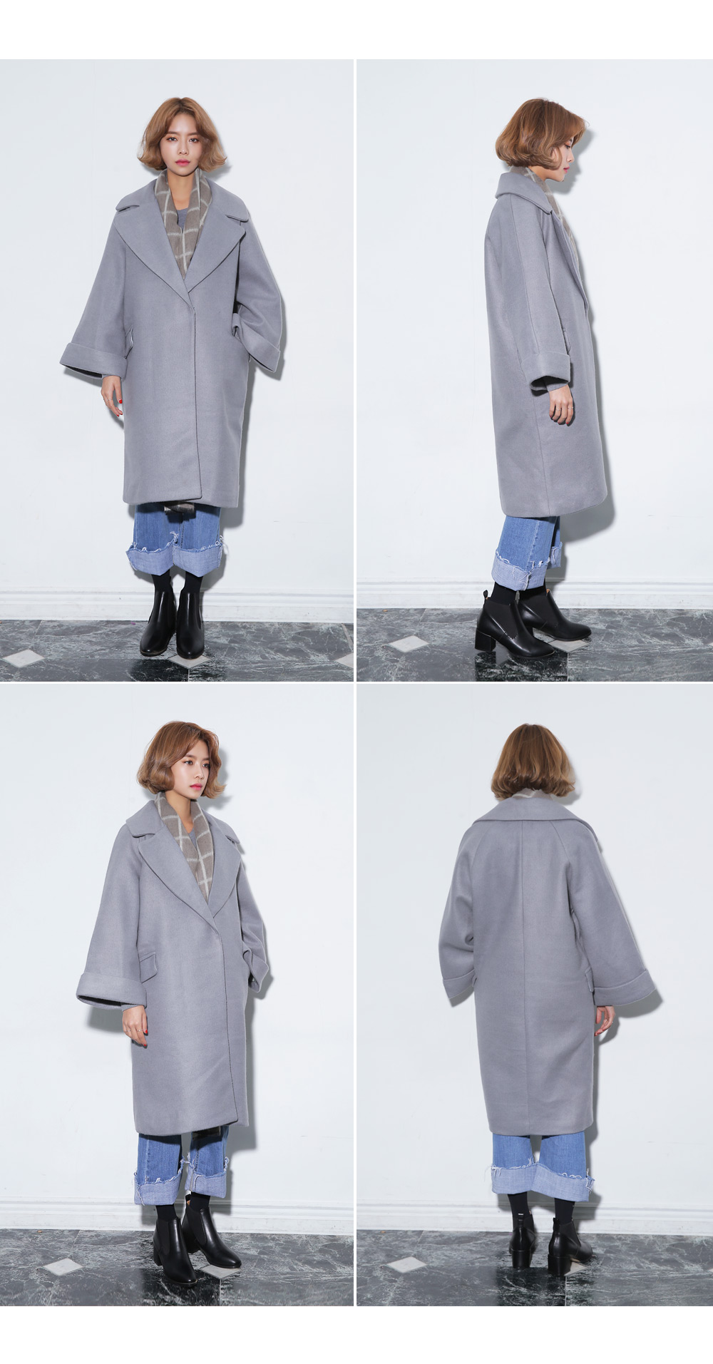 ロールアップワイドスリーブミドル丈コート・全2色 | DHOLIC | 詳細画像8