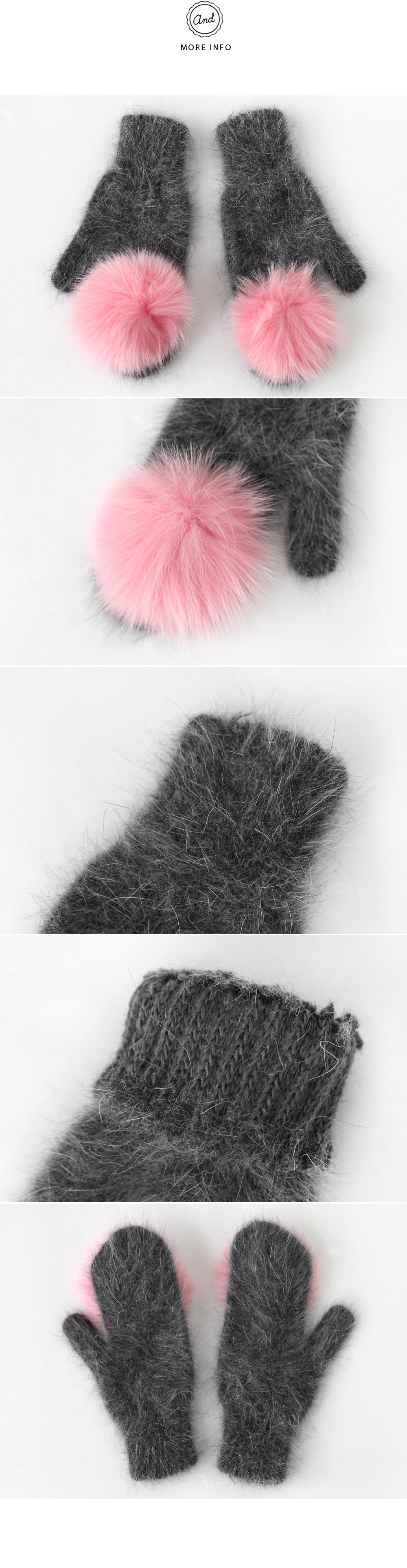 フォックスファーポンポンミトン手袋・全2色 | DHOLIC | 詳細画像11