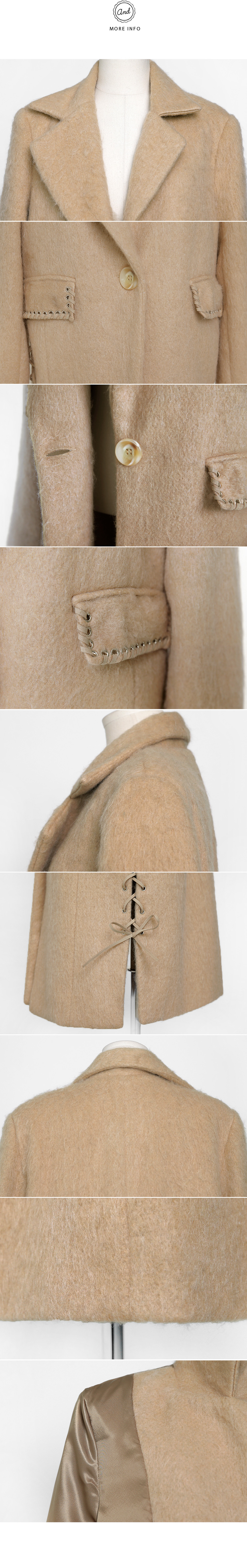 レースアップポイントウールロングコート・全2色 | DHOLIC | 詳細画像15