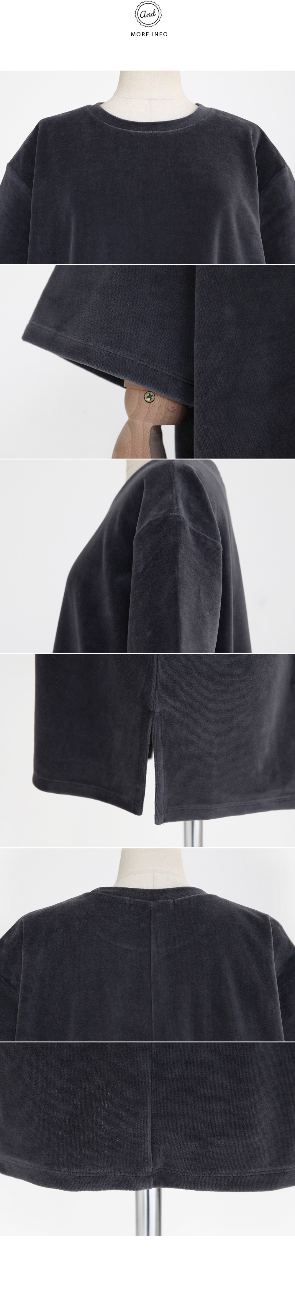 ベロア調素材オーバーサイズTシャツ・全3色 | DHOLIC | 詳細画像19