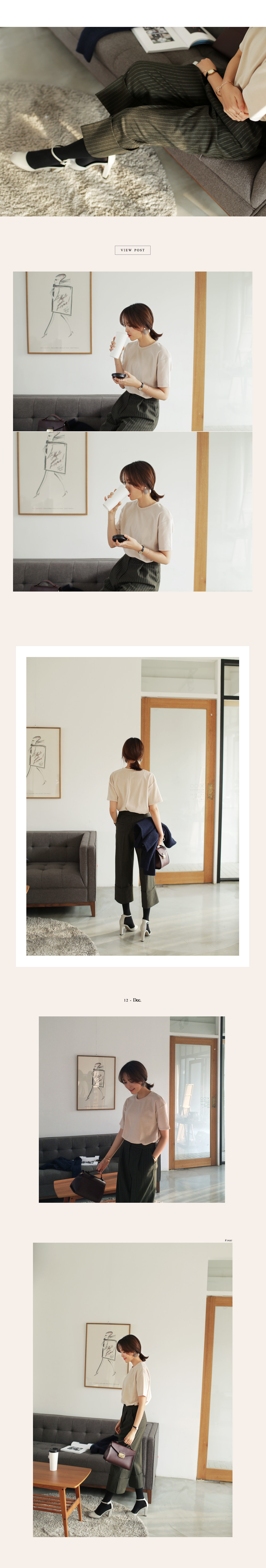 ベロア調素材オーバーサイズTシャツ・全3色 | DHOLIC | 詳細画像4