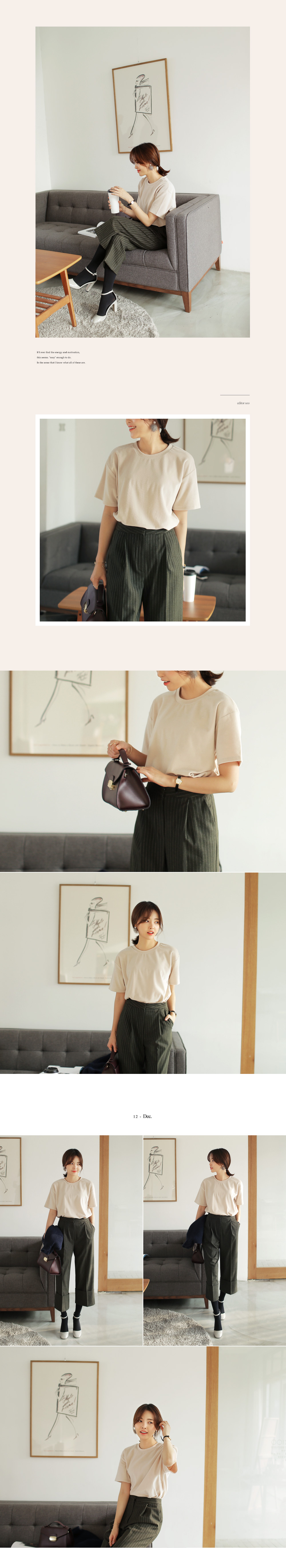 ベロア調素材オーバーサイズTシャツ・全3色 | DHOLIC | 詳細画像6