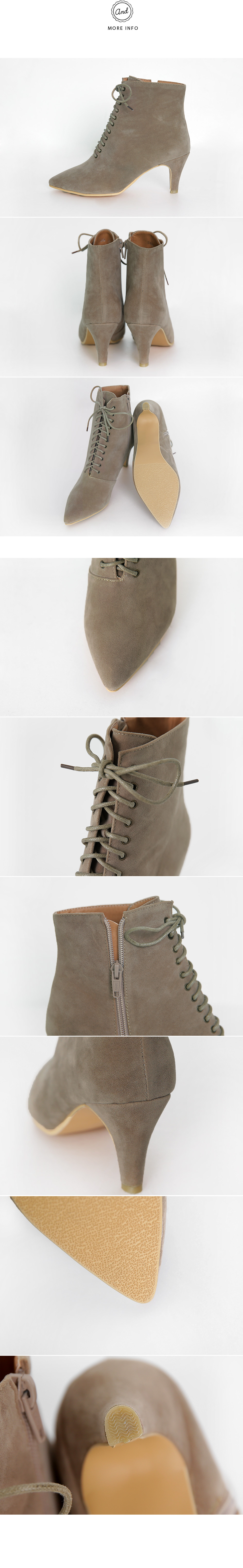 ポインテッドトゥレースアップアンクルブーツ・全2色 | DHOLIC | 詳細画像12