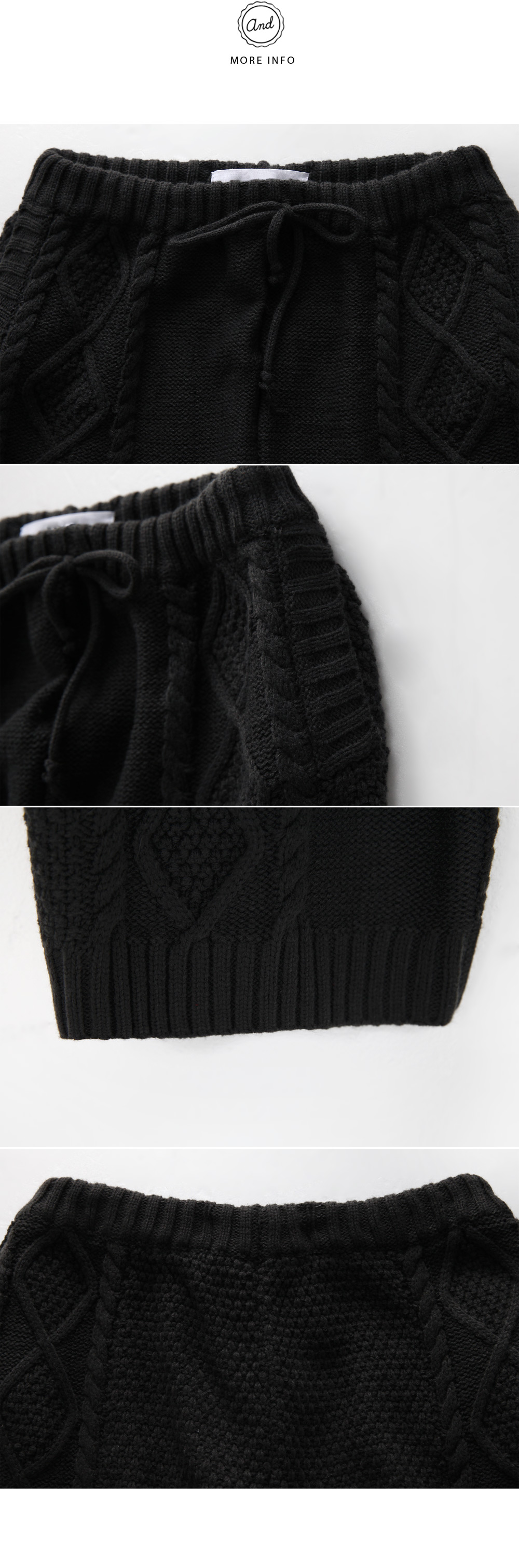 <font color=red><b>**雑誌mer4月号掲載**</b></font>ケーブルニットワイドパンツ・全2色 | DHOLIC | 詳細画像7