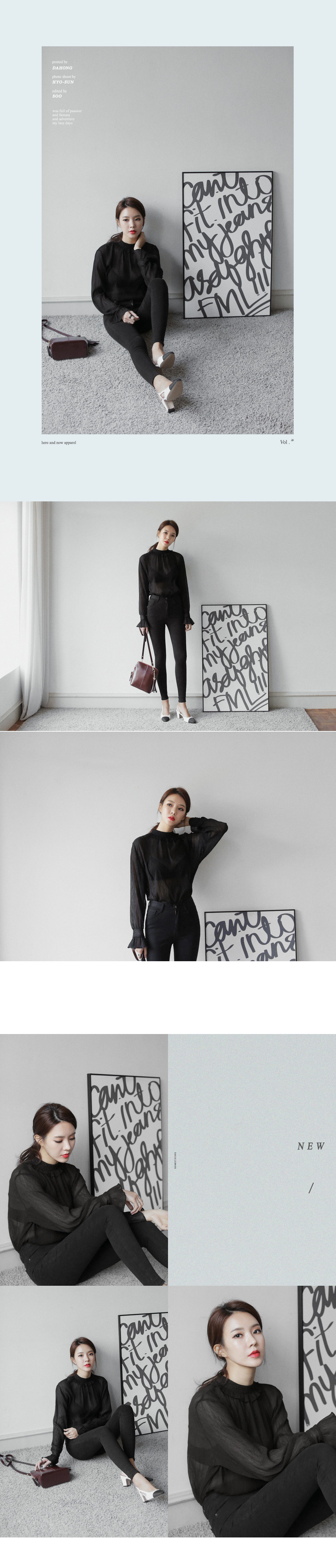 フリルポイントシースルーブラウス・全2色 | DHOLIC | 詳細画像2