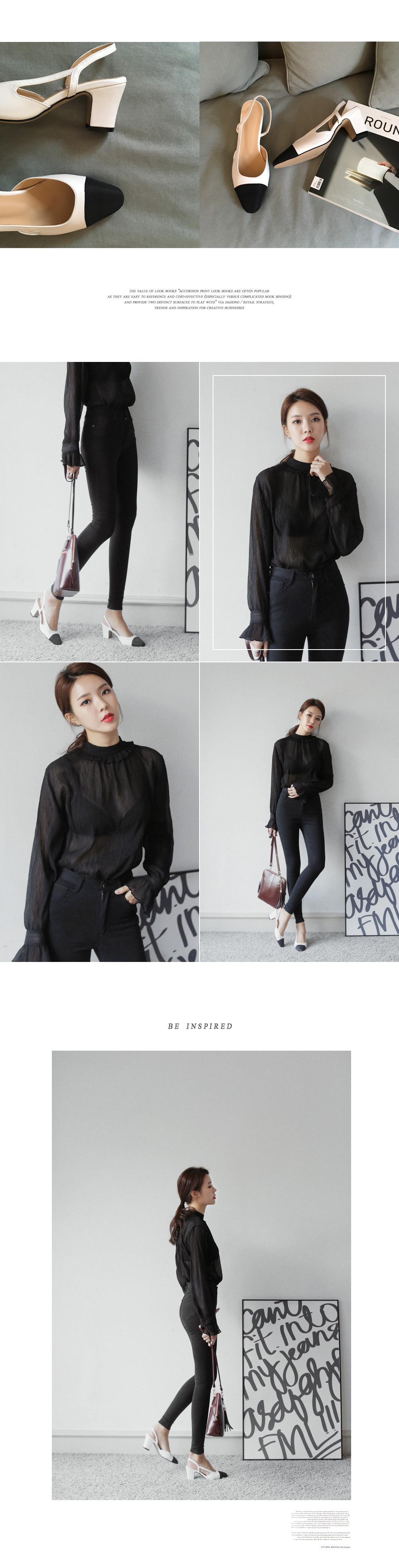 フリルポイントシースルーブラウス・全2色 | DHOLIC | 詳細画像5