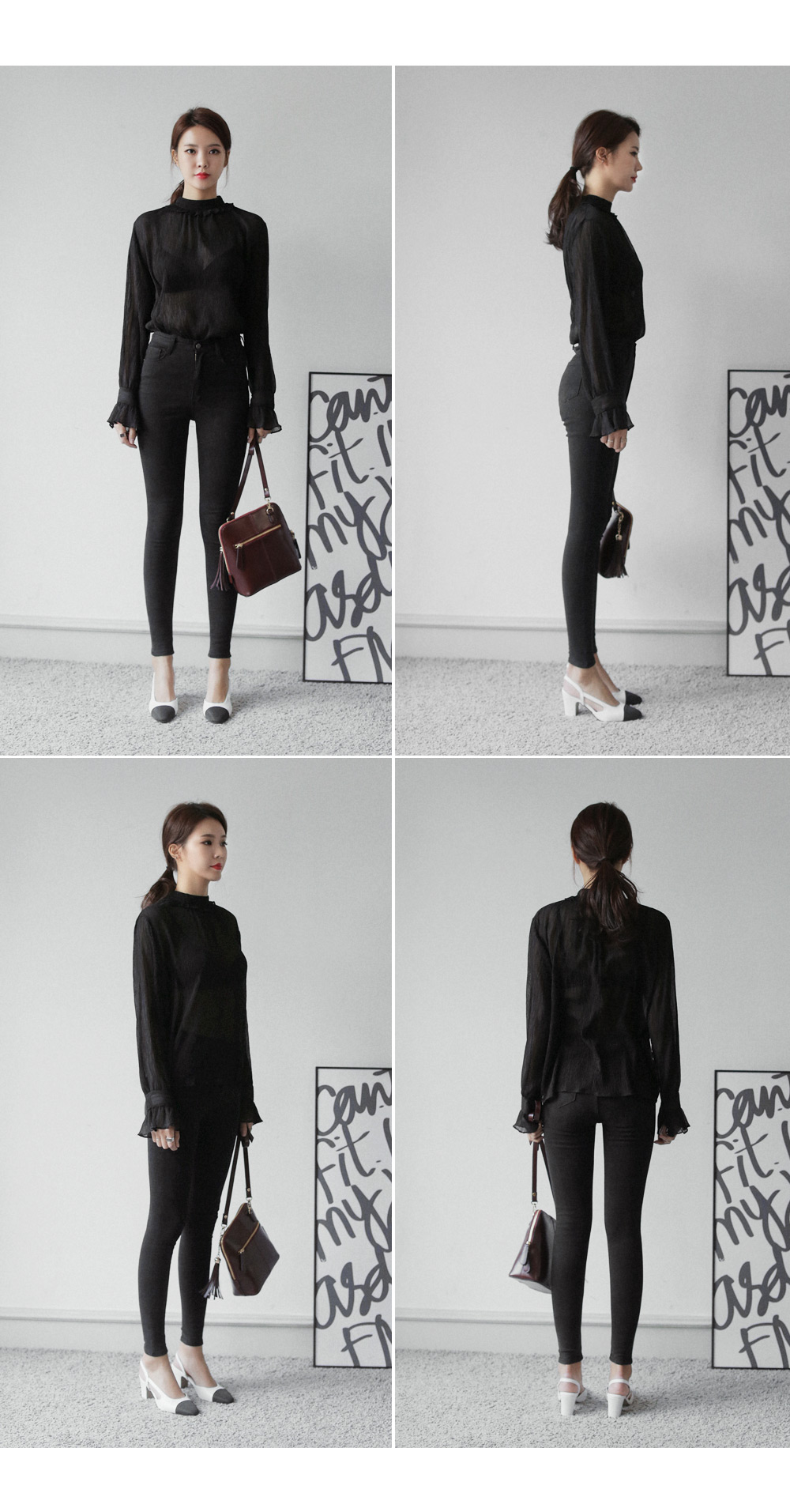 フリルポイントシースルーブラウス・全2色 | DHOLIC | 詳細画像10