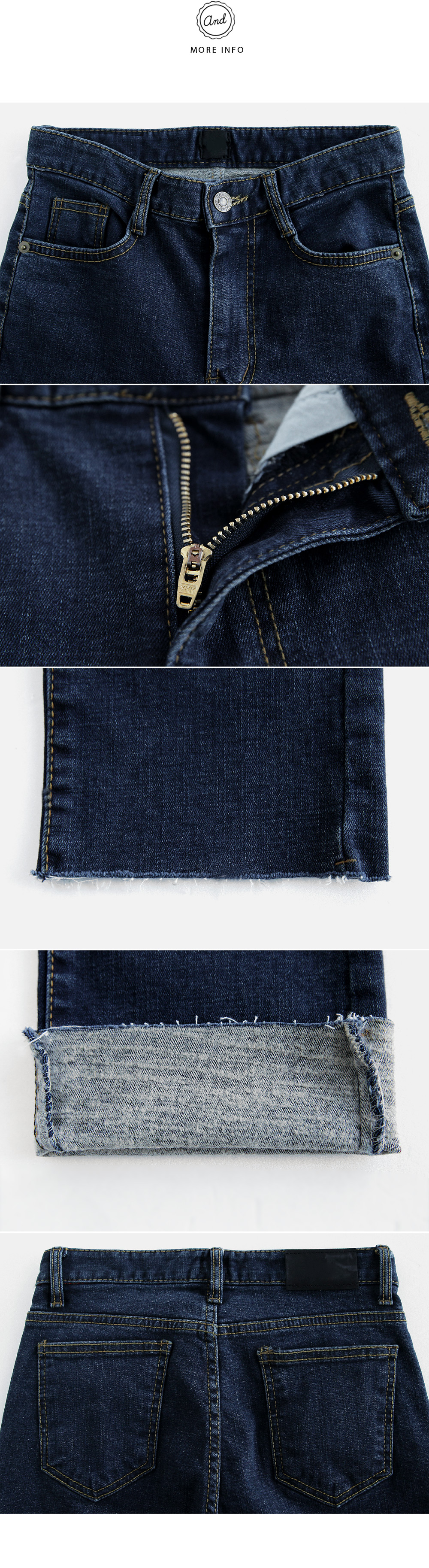 裏起毛フレイドヘムストレートデニムパンツ・全1色 | DHOLIC | 詳細画像10