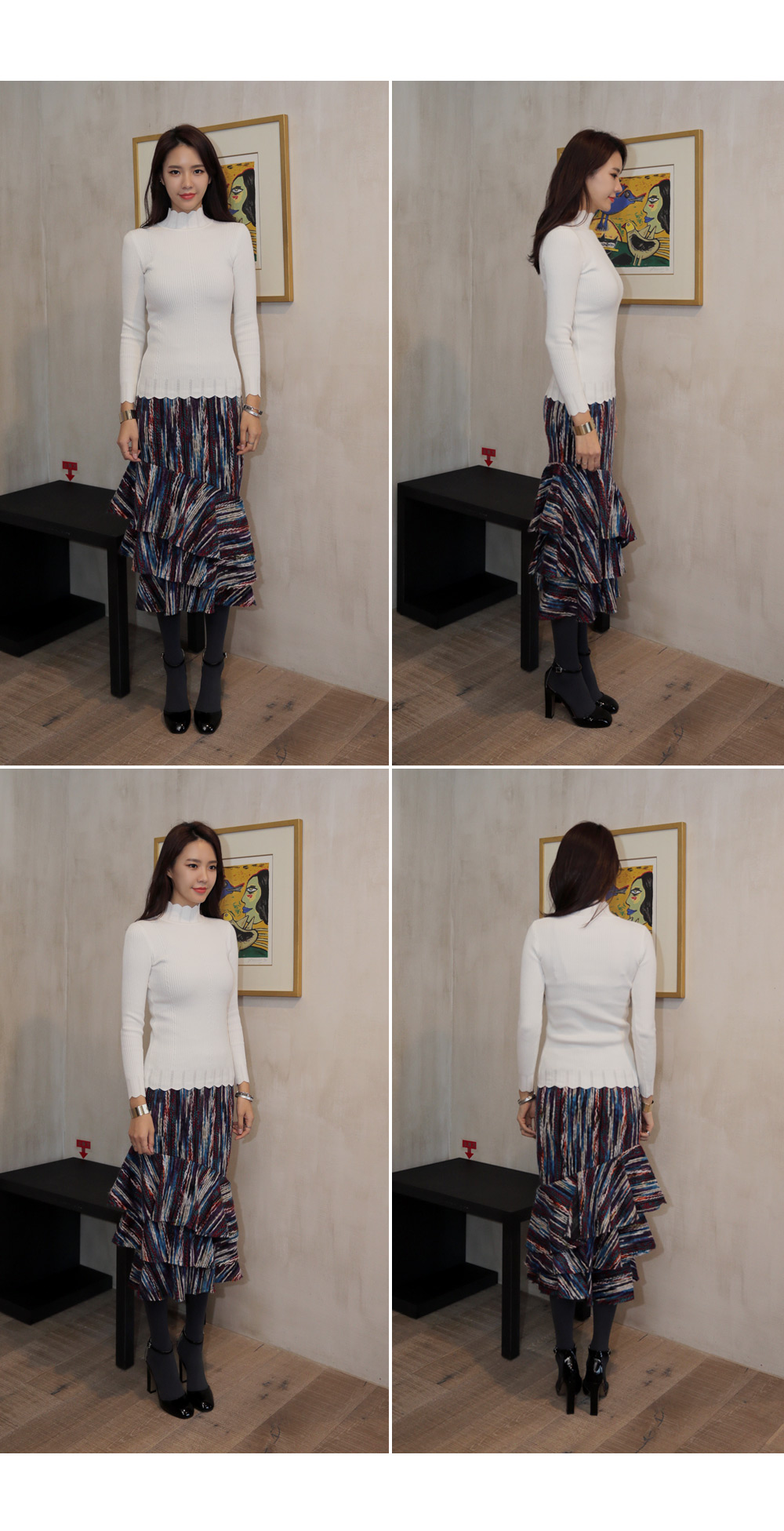 スカラップヘムスリムリブニットプルオーバー・全3色 | DHOLIC | 詳細画像12