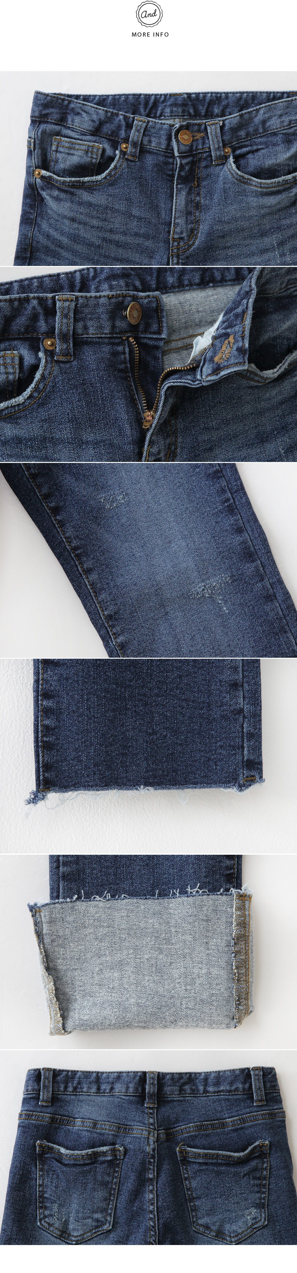 フレイドヘムクロップドフレアデニムパンツ・全1色 | DHOLIC | 詳細画像12