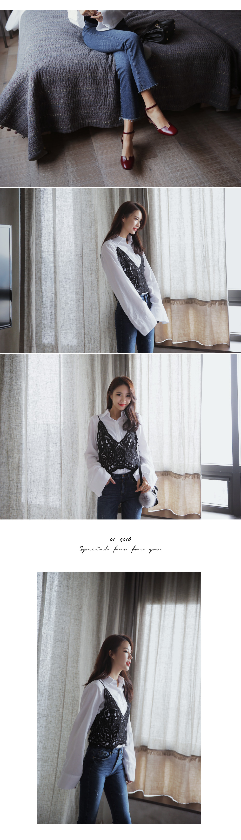 フレイドヘムクロップドフレアデニムパンツ・全1色 | DHOLIC | 詳細画像5