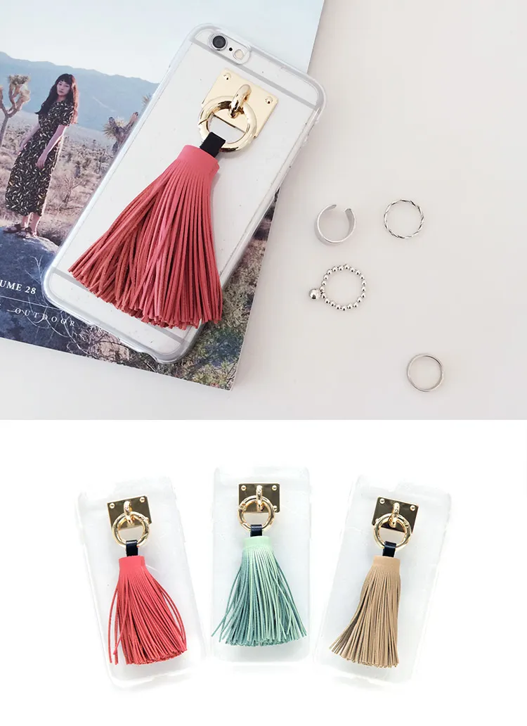 ＊iPhone6/6+,6S/6S+対応＊カラーレザータッセルモチーフスマホケース・全6色 | DHOLIC | 詳細画像1