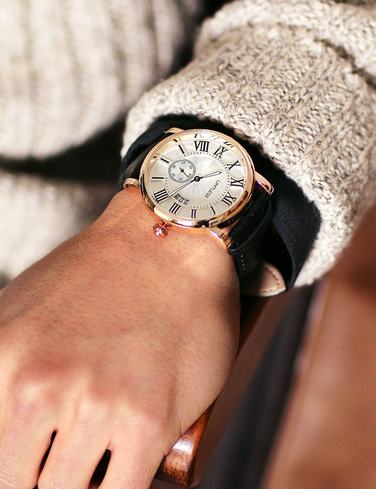 アニマルスキン調アンティーク腕時計・全2色 | 詳細画像1