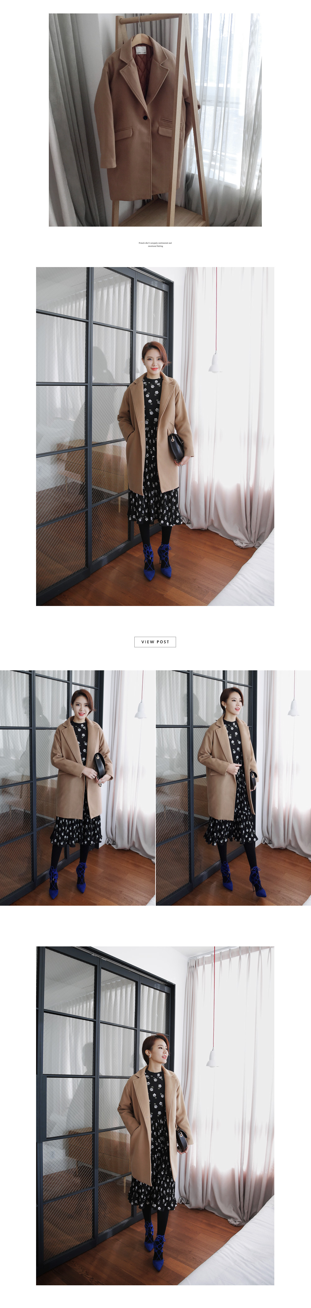 フラワーパターンティアードラッフルミモレ丈ワンピース・全1色 | DHOLIC | 詳細画像3