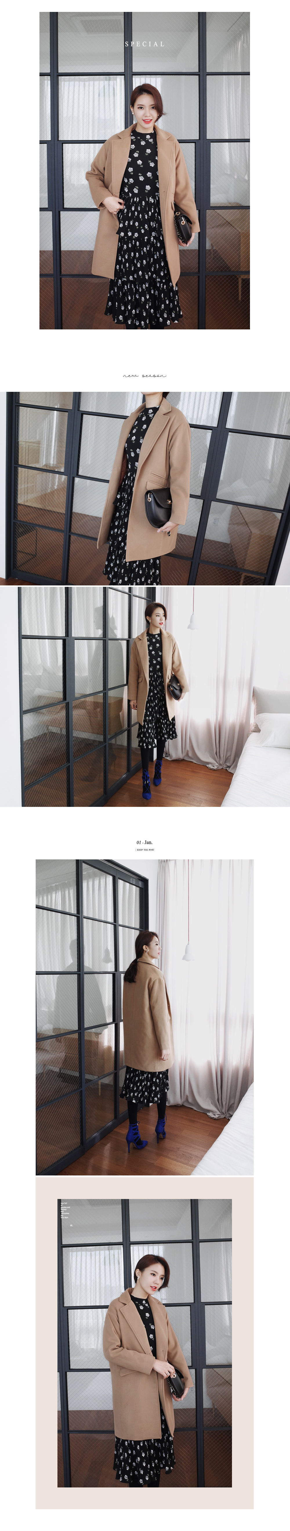 フラワーパターンティアードラッフルミモレ丈ワンピース・全1色 | DHOLIC | 詳細画像7