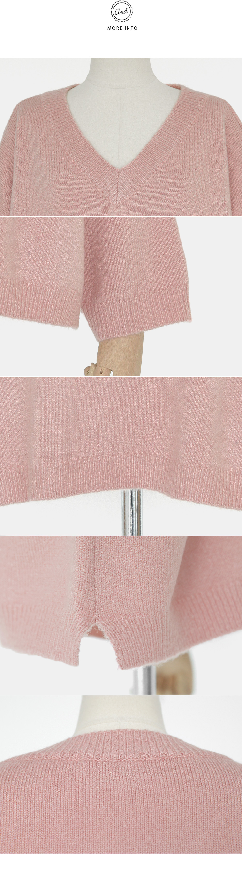 Vネックショート丈ニットプルオーバー・全5色 | DHOLIC | 詳細画像10