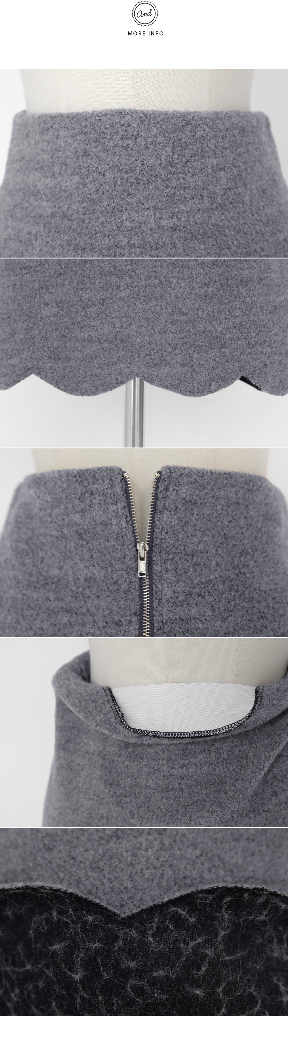 スカラップヘムソフトカラーミニスカート・全4色 | DHOLIC | 詳細画像14