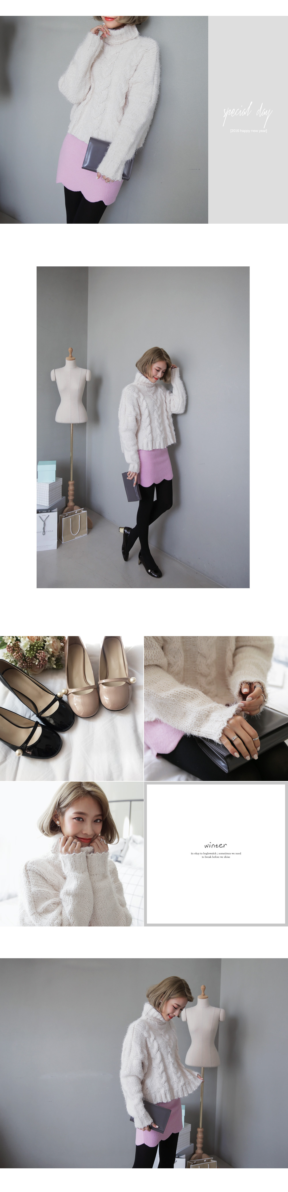 スカラップヘムソフトカラーミニスカート・全4色 | DHOLIC | 詳細画像8