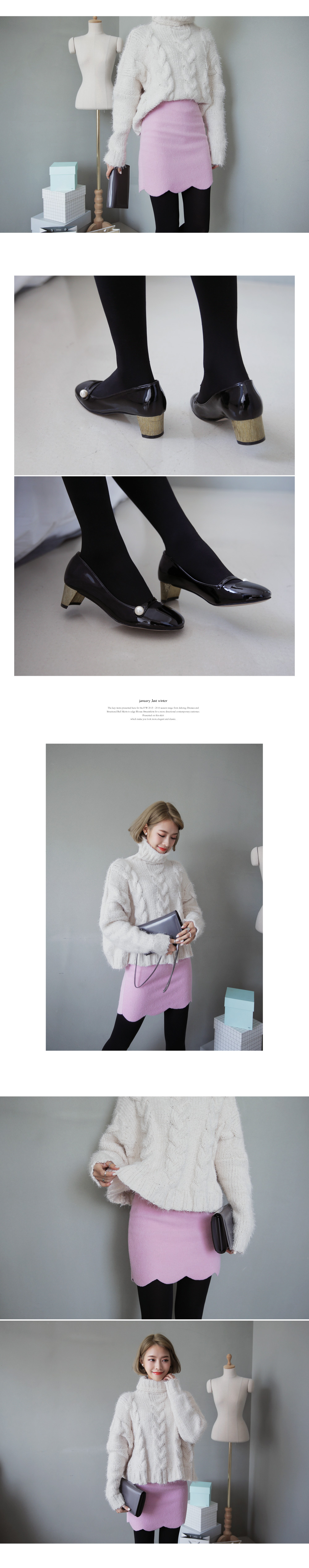 スカラップヘムソフトカラーミニスカート・全4色 | DHOLIC | 詳細画像9