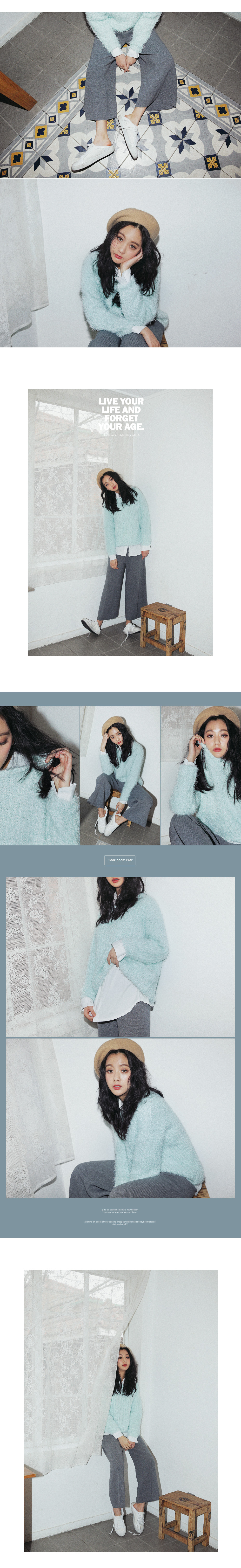 ラウンドネックミントシャギーニットプルオーバー・全1色 | DHOLIC | 詳細画像3