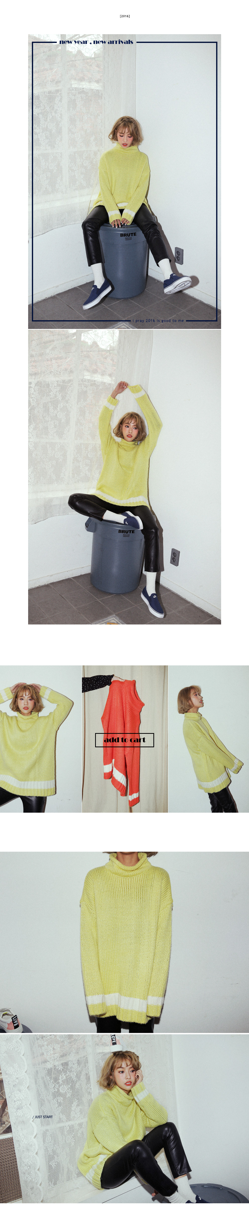 ラインポイントロールハイネックニットプルオーバー・全5色 | DHOLIC | 詳細画像2