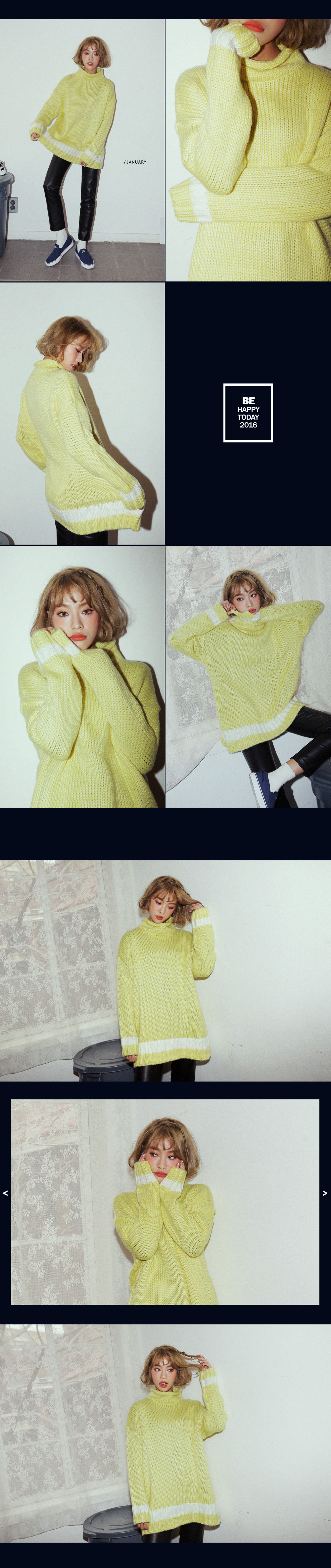 ラインポイントロールハイネックニットプルオーバー・全5色 | DHOLIC | 詳細画像3