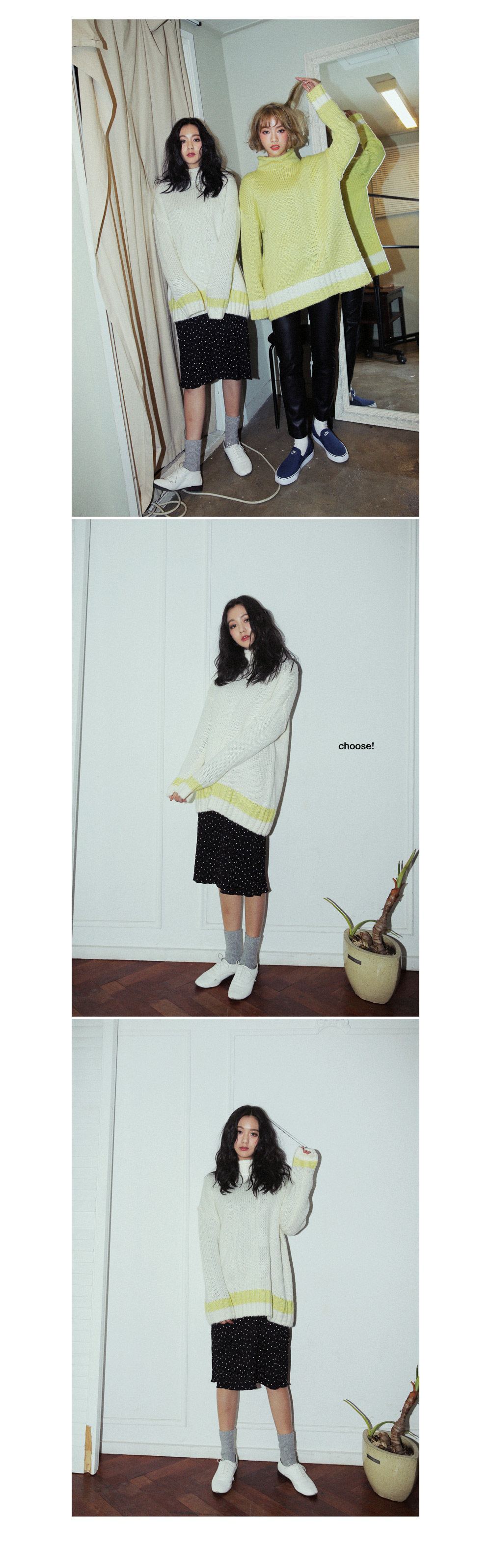 ラインポイントロールハイネックニットプルオーバー・全5色 | DHOLIC | 詳細画像6