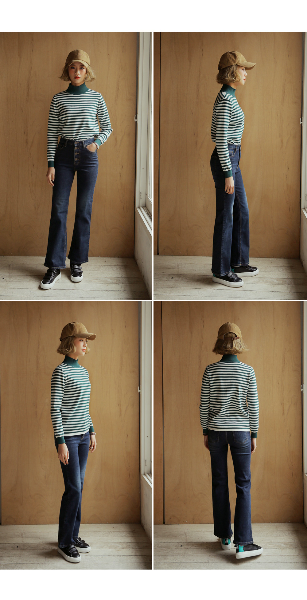 ボタンフライブルーデニムフレアジーンズ・全1色 | DHOLIC | 詳細画像6