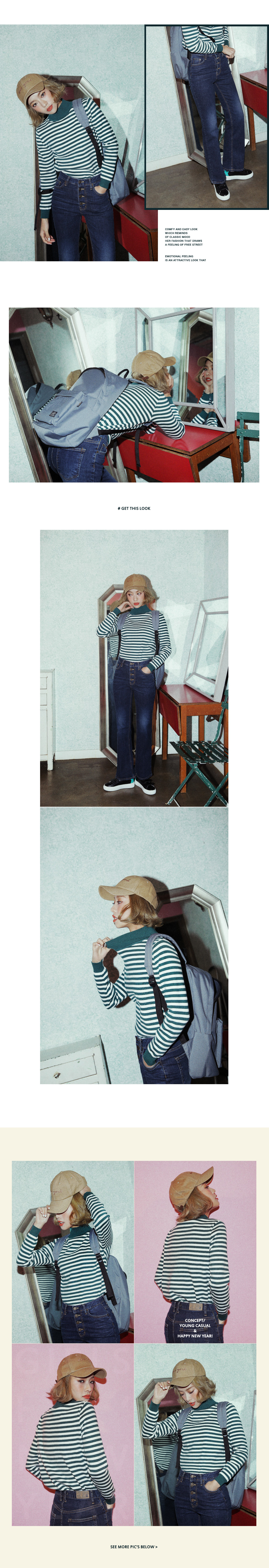 ボタンフライブルーデニムフレアジーンズ・全1色 | DHOLIC | 詳細画像3