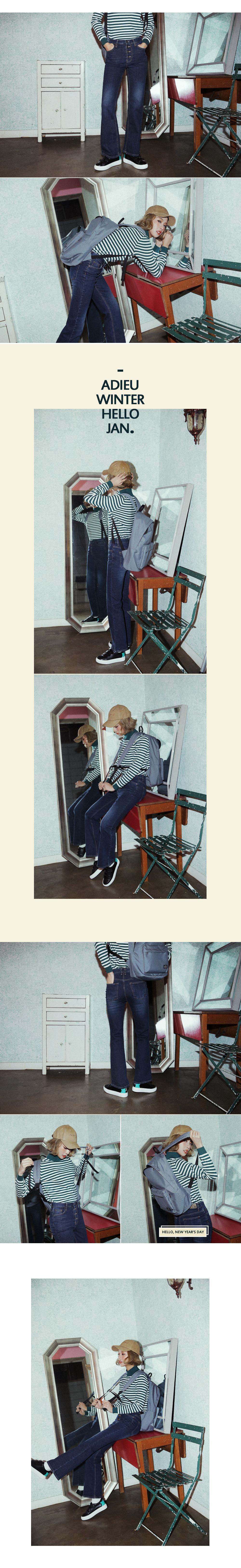 ボタンフライブルーデニムフレアジーンズ・全1色 | DHOLIC | 詳細画像4