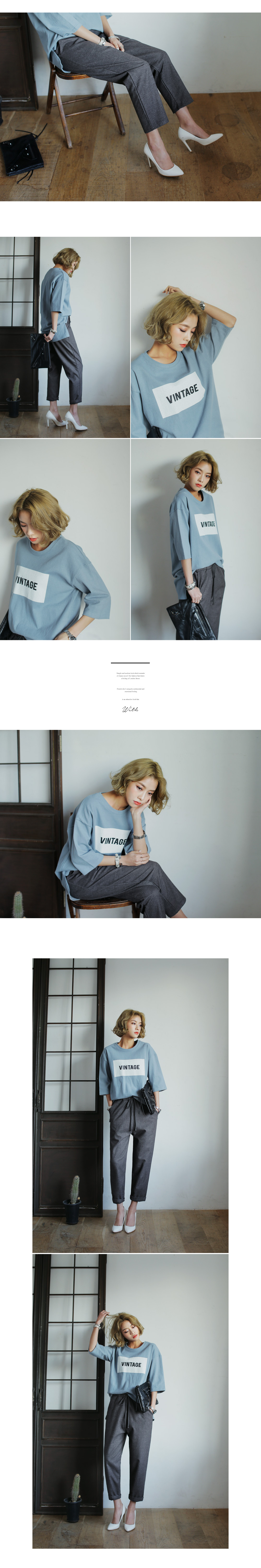 <font color=red><b>**雑誌Seventeen9月号/aii!8月号/Seventeen7月号掲載**</b></font>VINTAGEロゴプリントオーバーサイズTシャツ・全4色 | DHOLIC | 詳細画像8