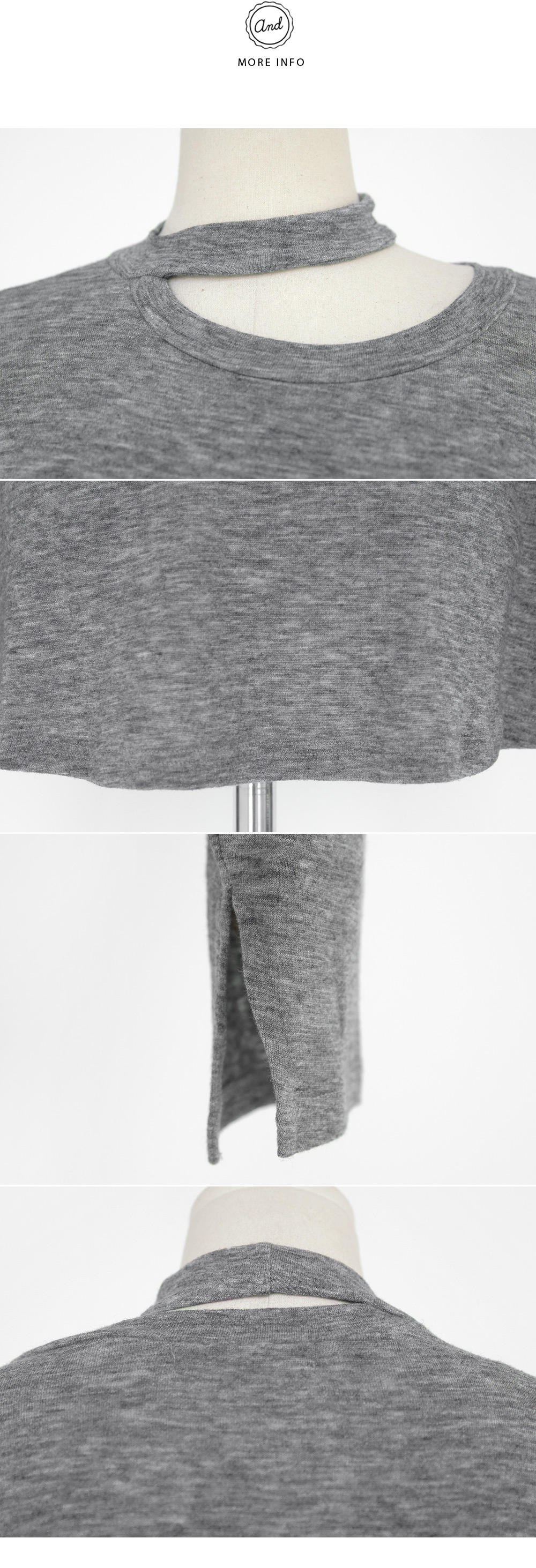 ネックラインカットアウトTシャツ・全4色 | DHOLIC | 詳細画像7