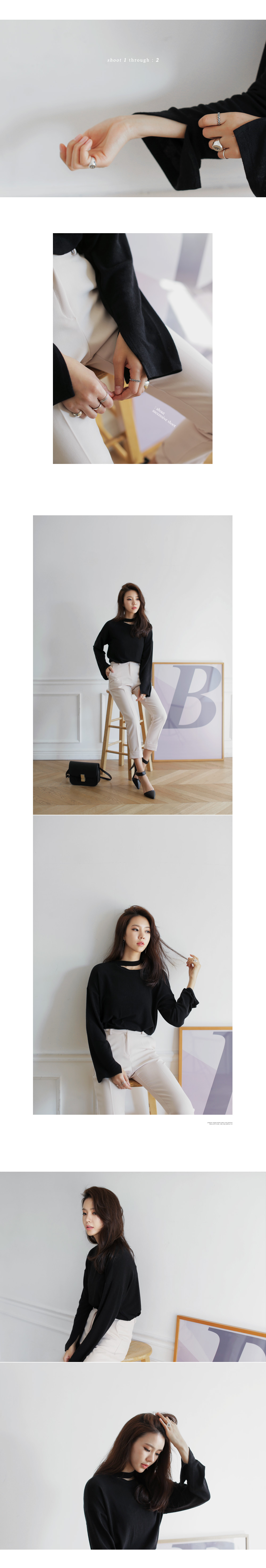 ネックラインカットアウトTシャツ・全4色 | DHOLIC | 詳細画像3