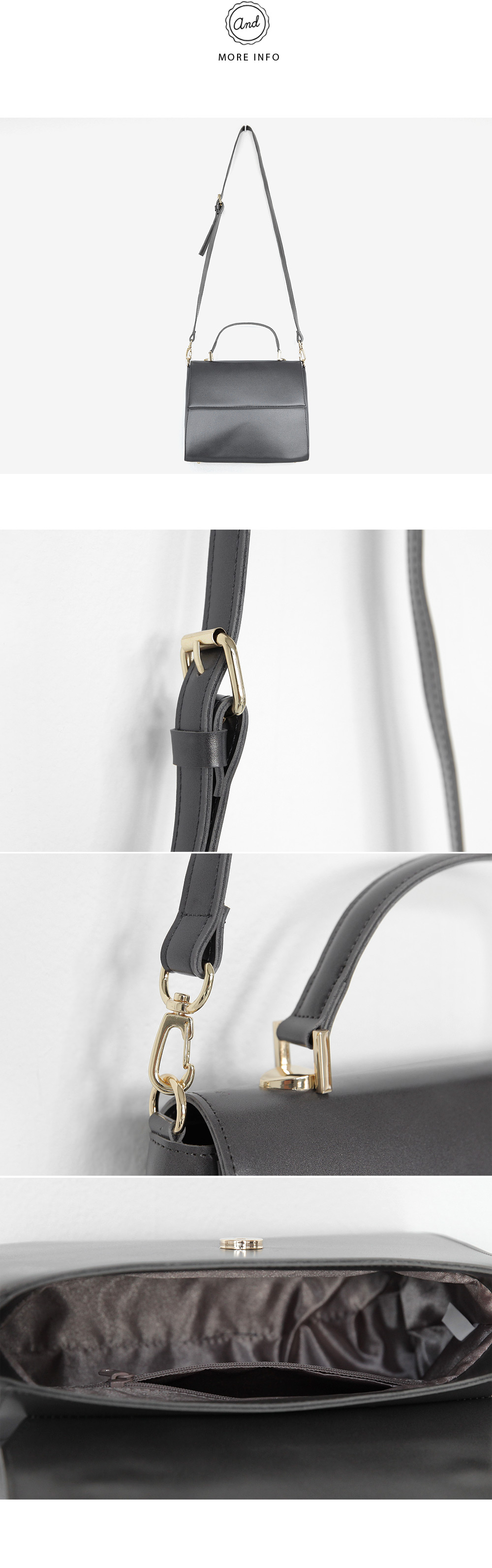 フェイクレザー2WAYスクエアバッグ・全6色 | DHOLIC | 詳細画像15