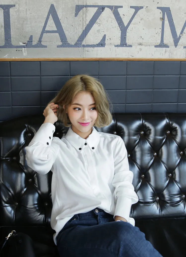 配色ボタンポイントブラウス・全2色 | DHOLIC | 詳細画像1