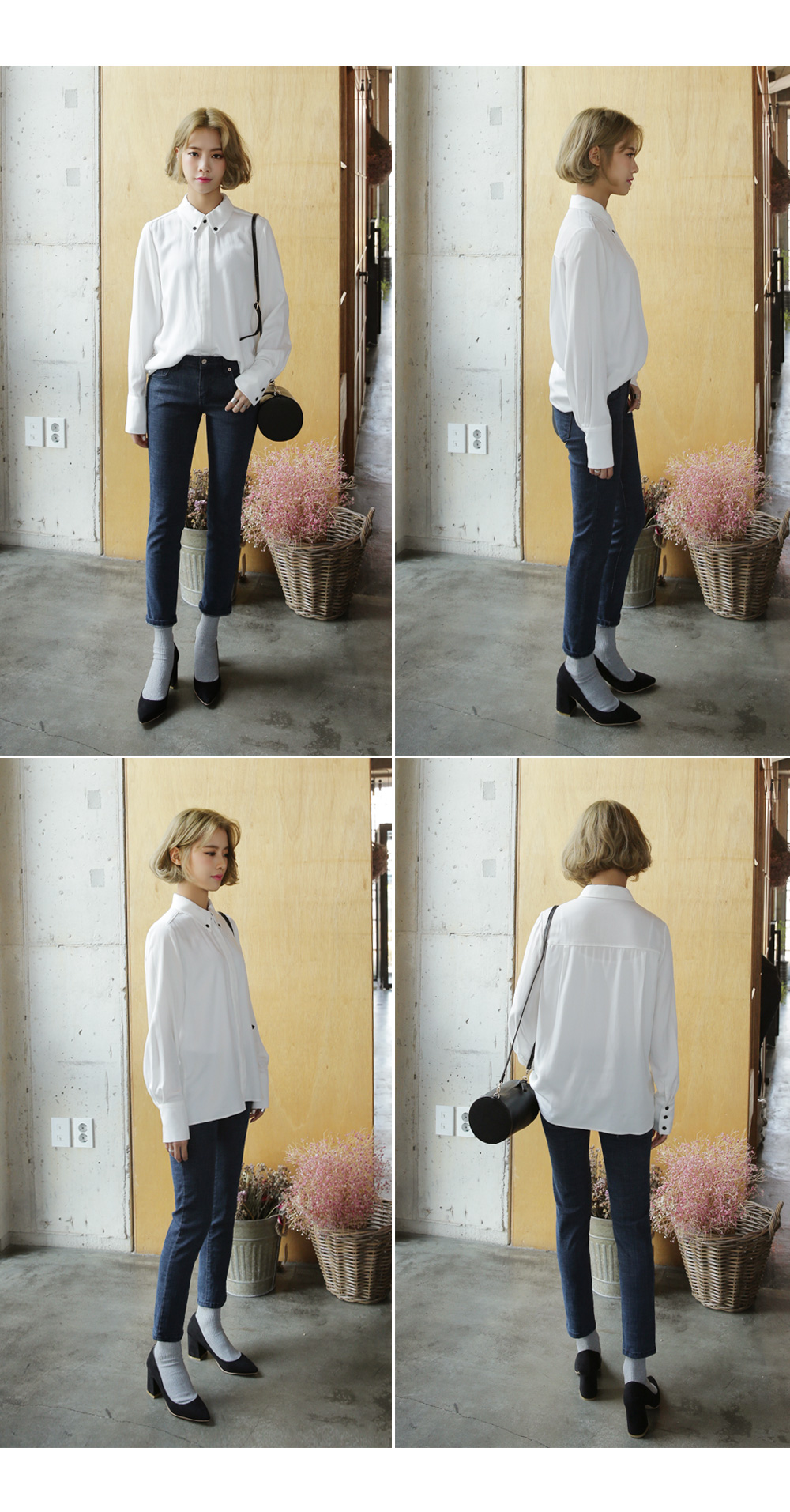 配色ボタンポイントブラウス・全2色 | DHOLIC | 詳細画像10