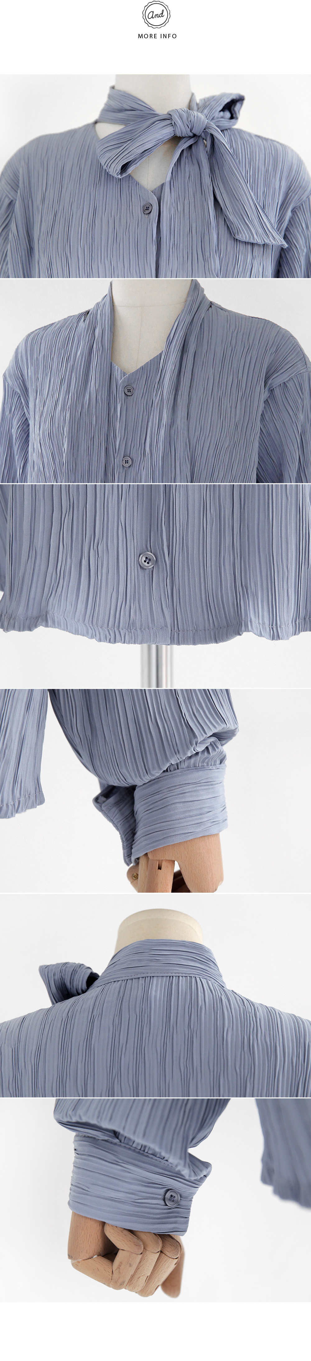 リンクル素材ロングタイブラウス・全3色 | DHOLIC | 詳細画像9