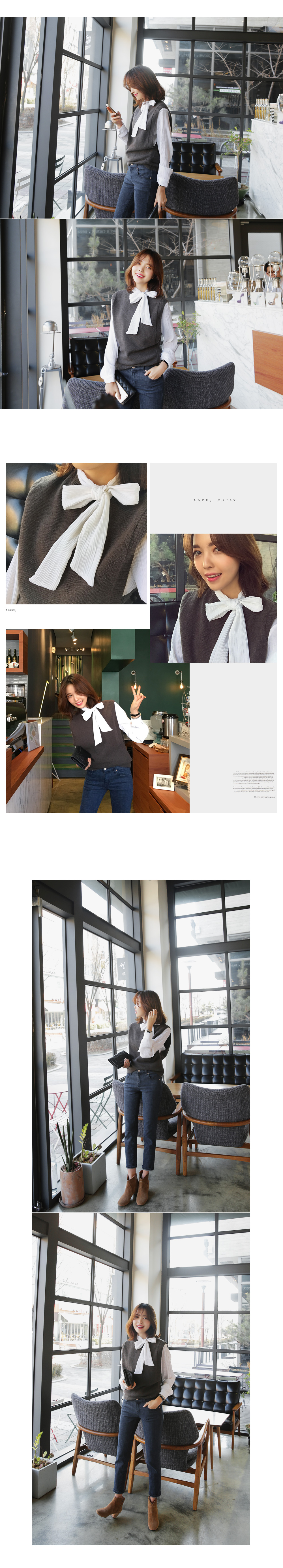 リンクル素材ロングタイブラウス・全3色 | DHOLIC | 詳細画像5