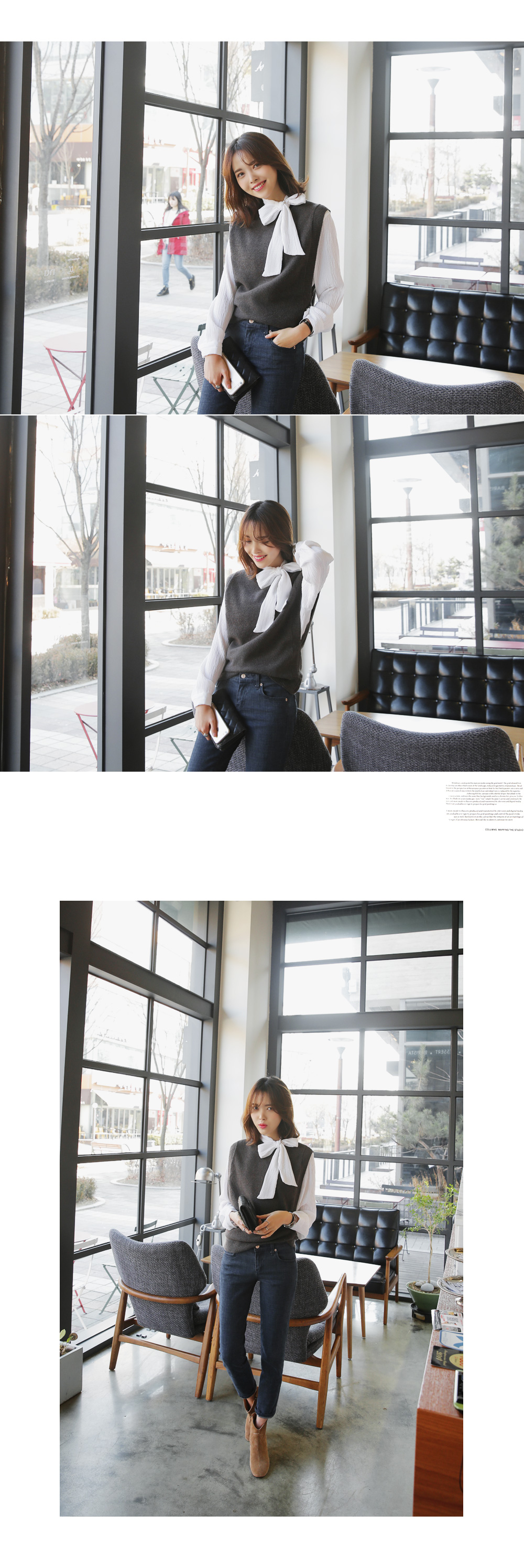 リンクル素材ロングタイブラウス・全3色 | DHOLIC | 詳細画像6