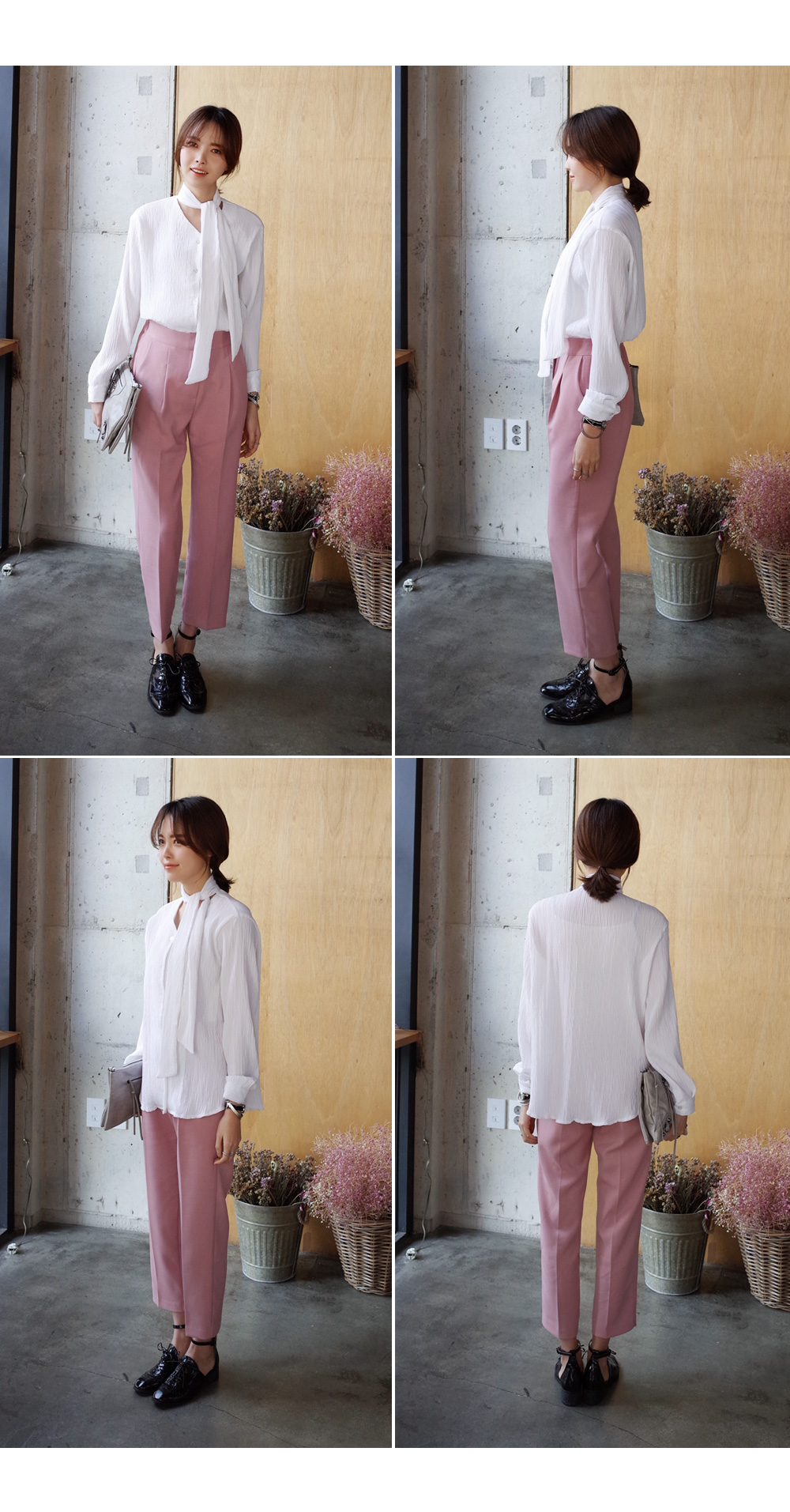 リンクル素材ロングタイブラウス・全3色 | DHOLIC | 詳細画像8