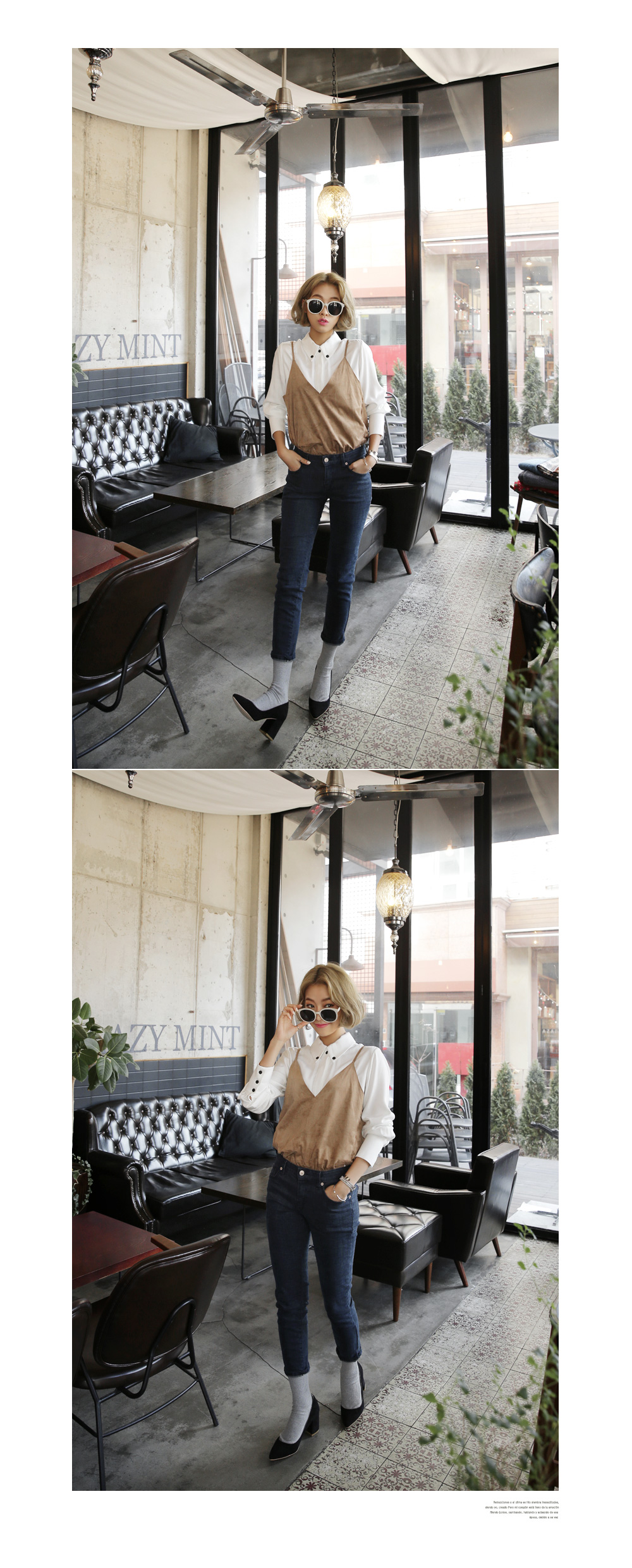 アーモンドトゥミドルチャンキーヒールパンプス・全4色 | DHOLIC | 詳細画像7