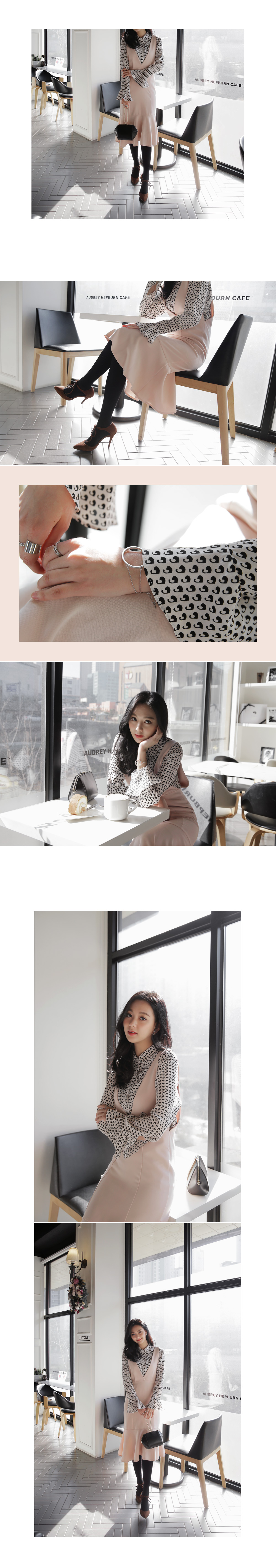 Vネックミモレ丈マーメイドワンピース・全4色 | DHOLIC | 詳細画像7