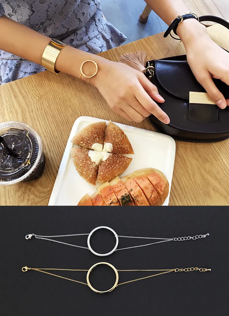 リングモチーフチェーンブレスレット・全2色 | DHOLIC | 詳細画像1