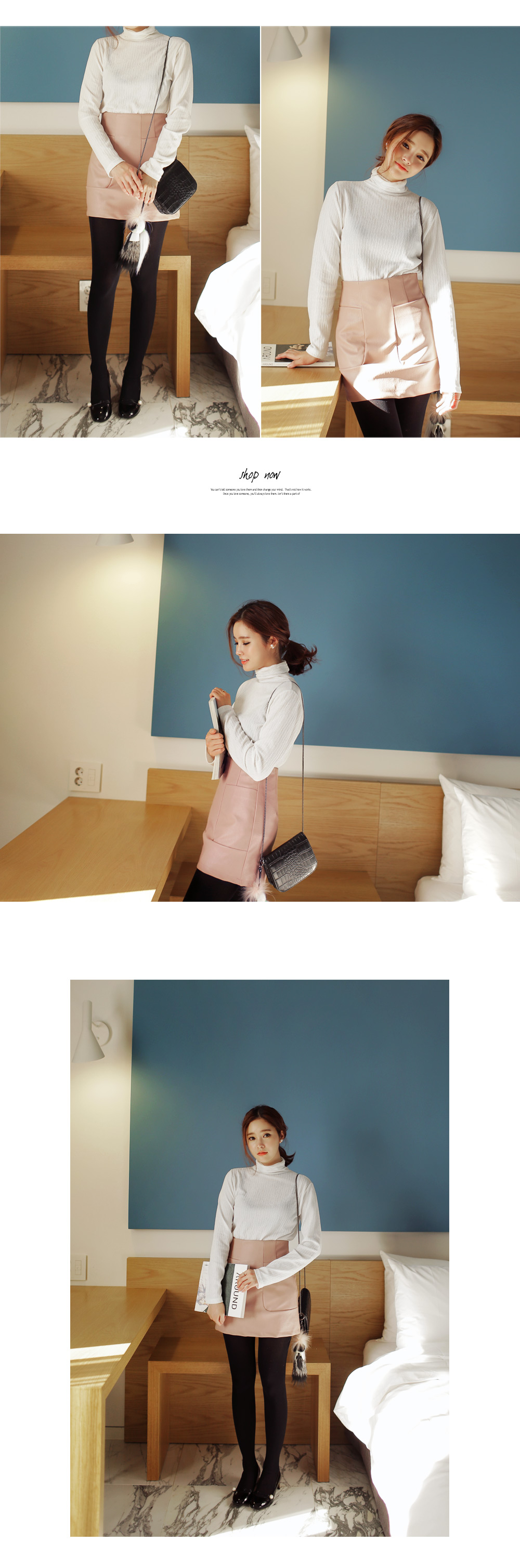 リンクル素材ハイネックTシャツ・全3色 | DHOLIC | 詳細画像7