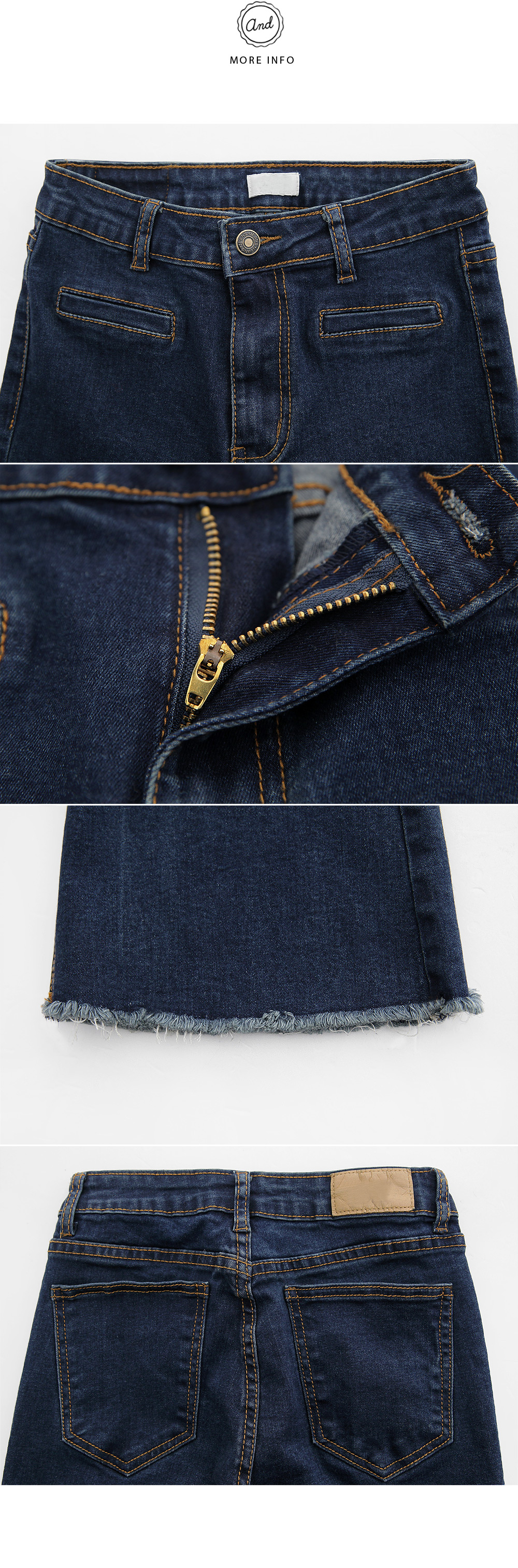 フレイドヘムハイウエストブーツカットデニムパンツ・全1色 | DHOLIC | 詳細画像10