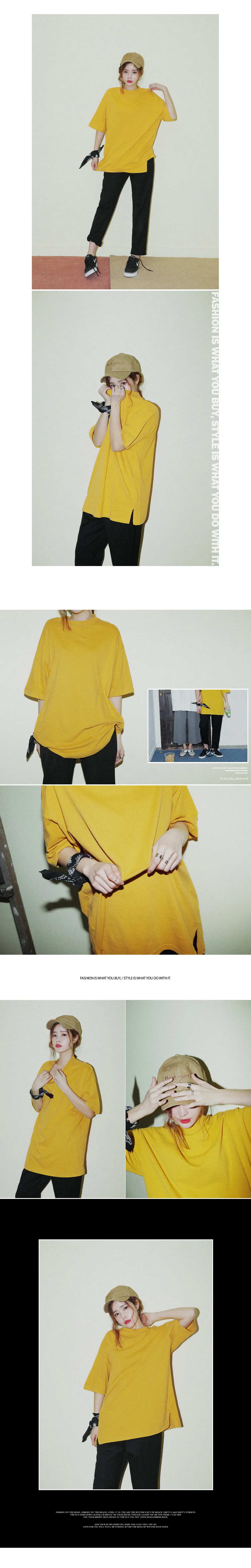 モダール素材サイドスリットハーフスリーブTシャツ・全4色 | DHOLIC | 詳細画像11