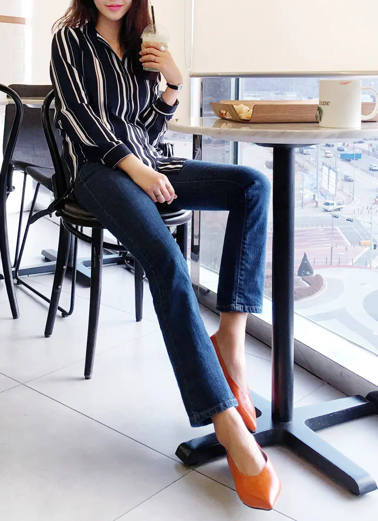 スリムフレアデニムパンツ・全1色 | DHOLIC | 詳細画像1