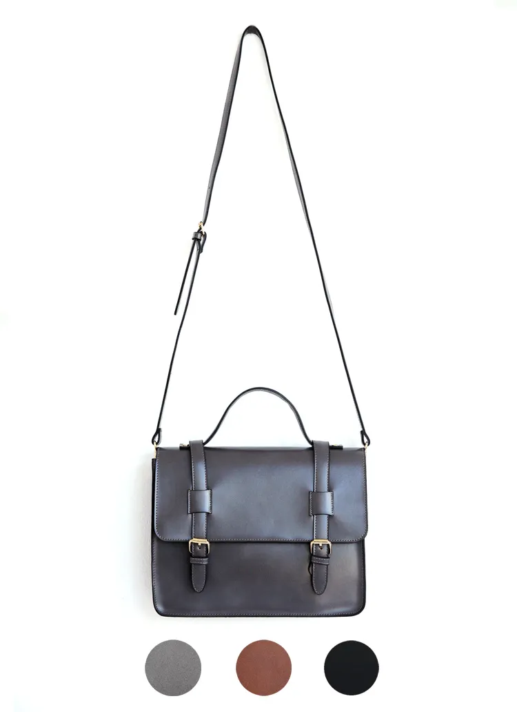 フェイクレザーサッチェルバッグ・全3色 | DHOLIC | 詳細画像1