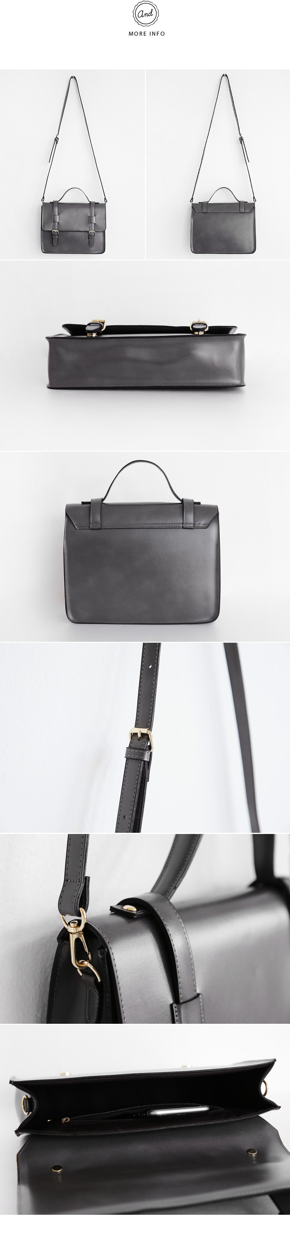 フェイクレザーサッチェルバッグ・全3色 | DHOLIC | 詳細画像9