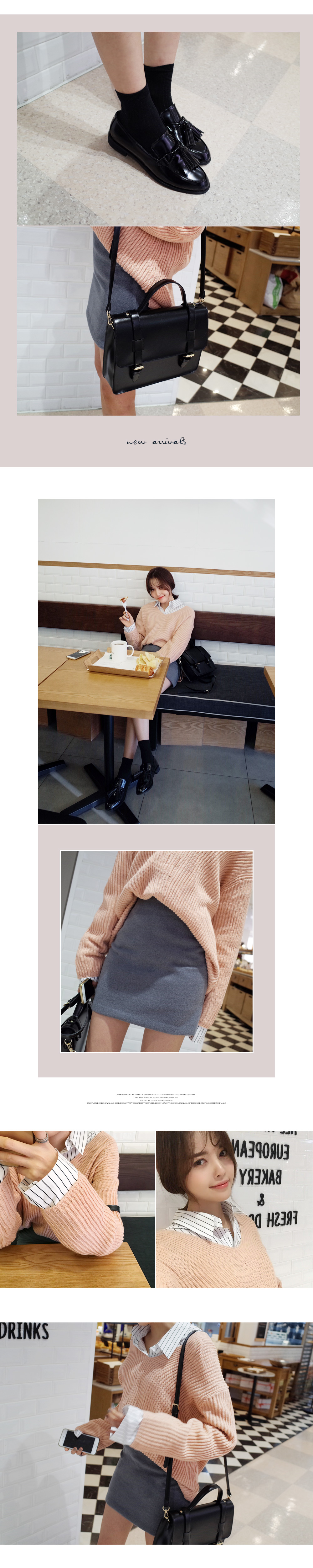 フェイクレザーサッチェルバッグ・全3色 | DHOLIC | 詳細画像3